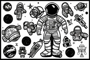 Astronaut in a spacesuit. tattoo idea