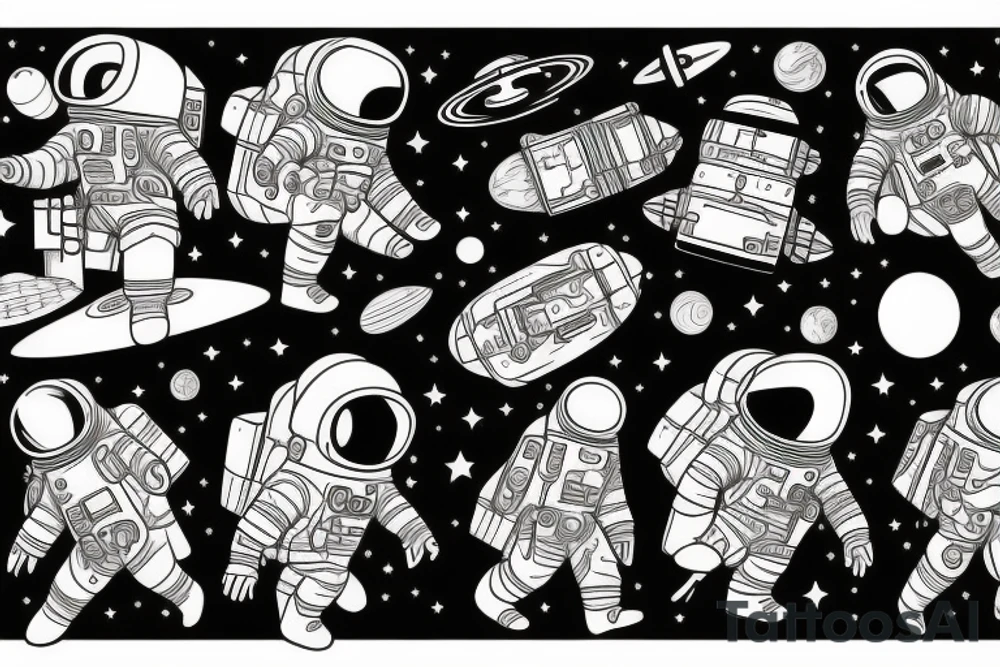 Astronaut in a spacesuit. tattoo idea
