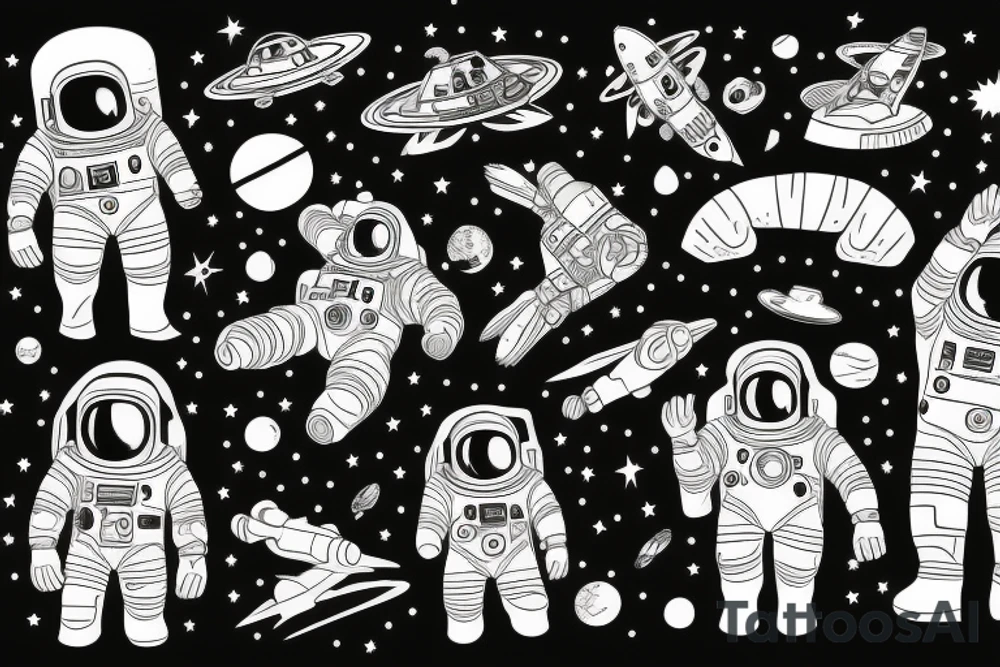 Astronaut in a spacesuit. tattoo idea