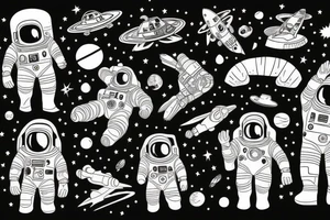 Astronaut in a spacesuit. tattoo idea