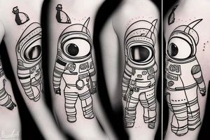 Little astronaut in a spacesuit. tattoo idea