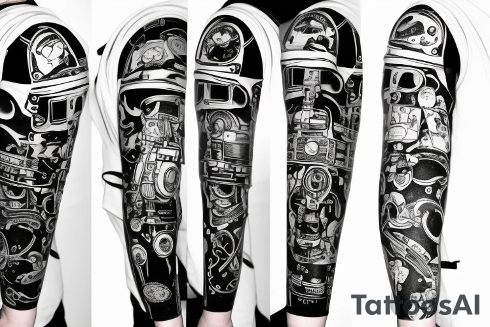 Little astronaut in a spacesuit. tattoo idea