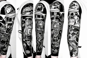 Little astronaut in a spacesuit. tattoo idea
