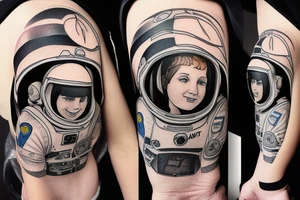 Little astronaut in a spacesuit. tattoo idea