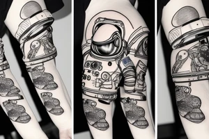 Little astronaut in a spacesuit. tattoo idea
