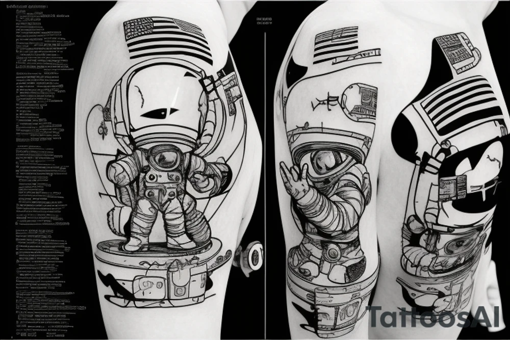 Astronaut in a spacesuit. tattoo idea