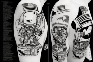 Astronaut in a spacesuit. tattoo idea