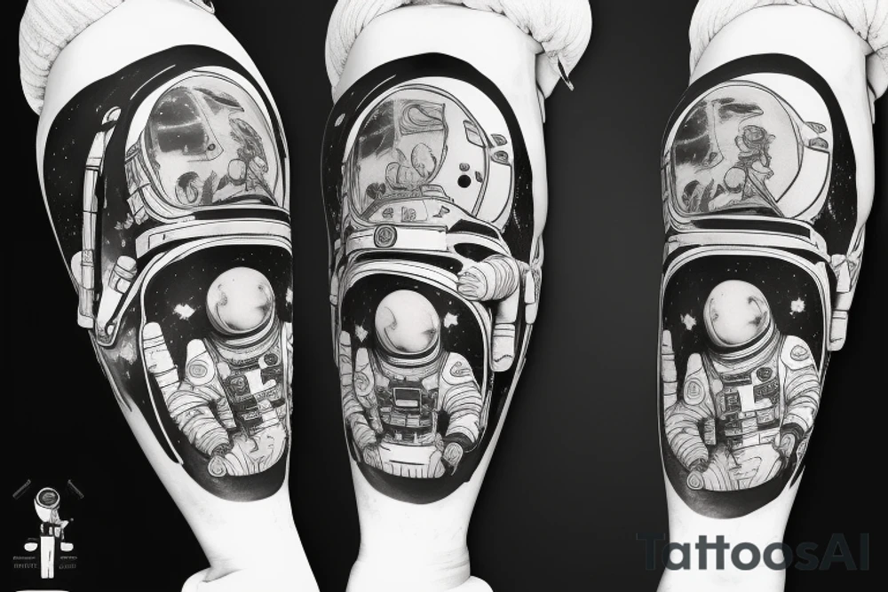 Astronaut in a spacesuit. tattoo idea