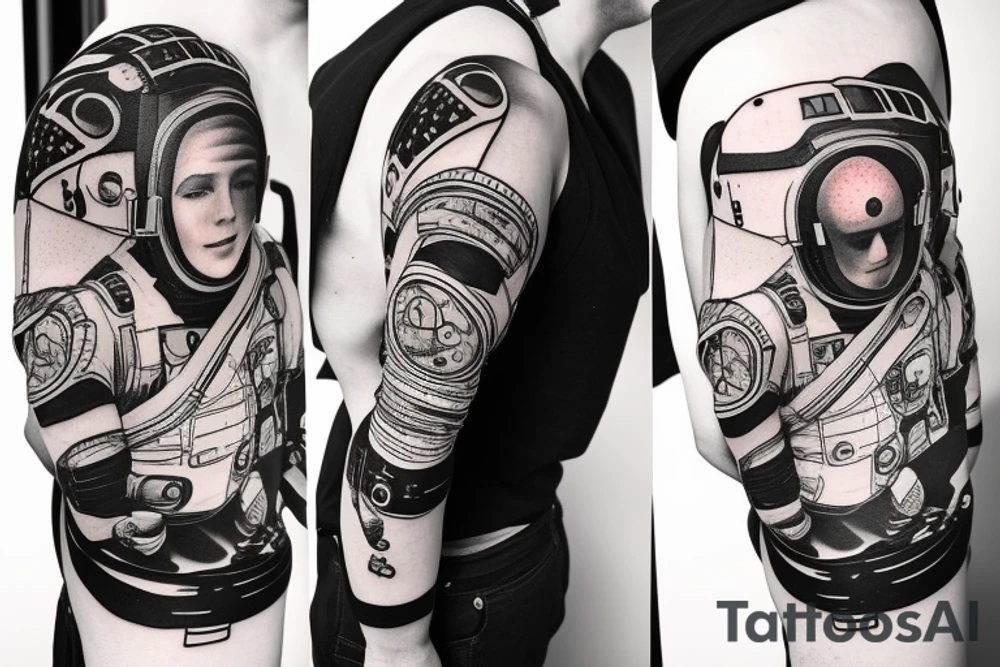 Astronaut in a spacesuit. tattoo idea