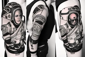Astronaut in a spacesuit. tattoo idea