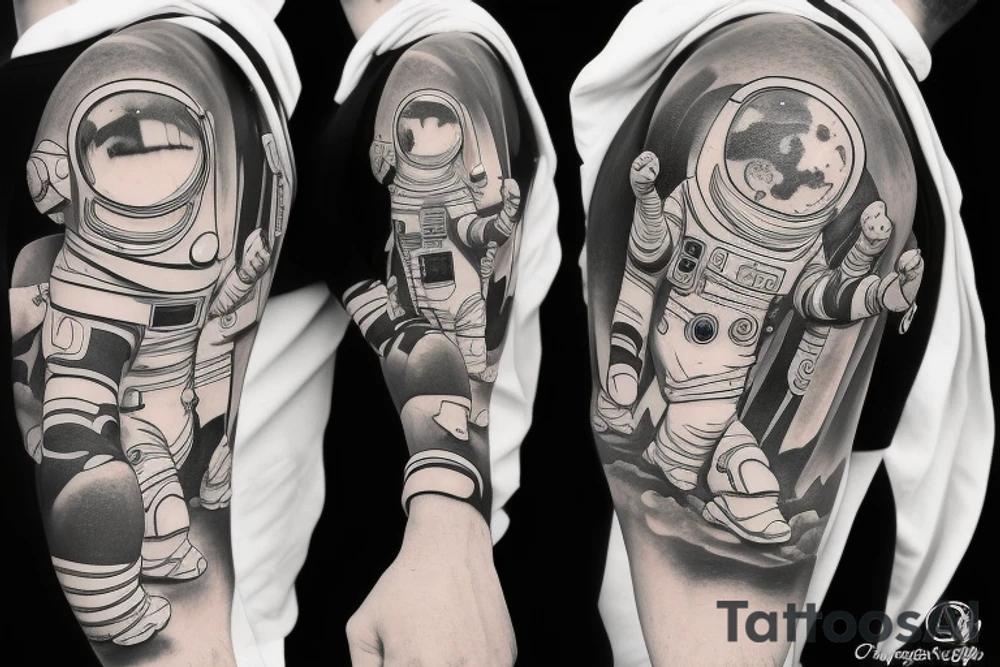 Astronaut in a spacesuit. tattoo idea