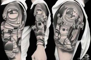Astronaut in a spacesuit. tattoo idea