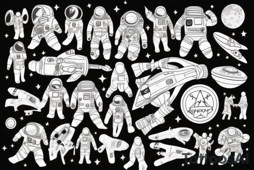 Astronaut in a spacesuit. tattoo idea