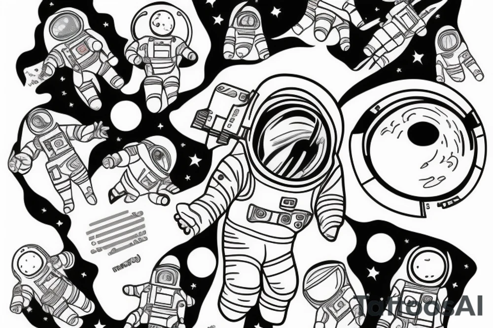 Astronaut in a spacesuit. tattoo idea