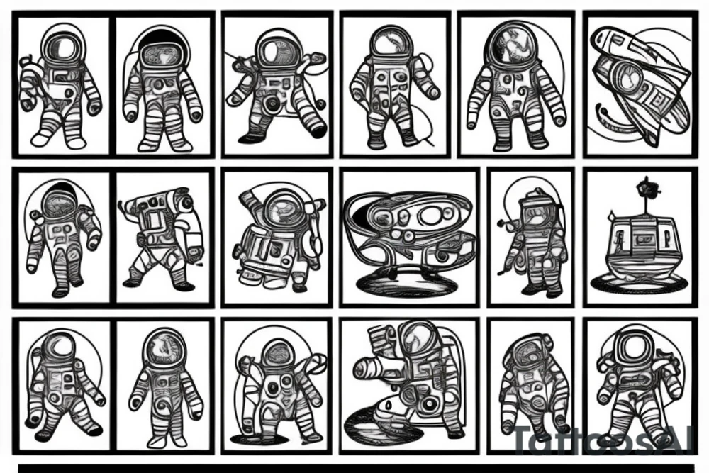 Astronaut in a spacesuit. tattoo idea