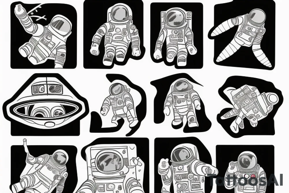 Astronaut in a spacesuit. tattoo idea