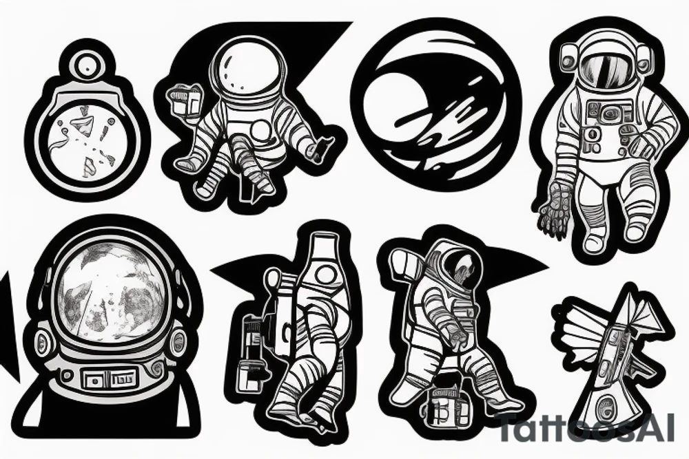 Astronaut in a spacesuit. tattoo idea