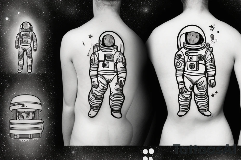 Astronaut in a spacesuit. tattoo idea