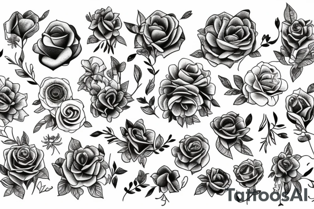 Bouquet of flowers. tattoo idea