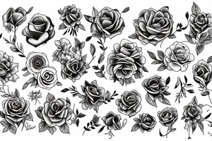 Bouquet of flowers. tattoo idea
