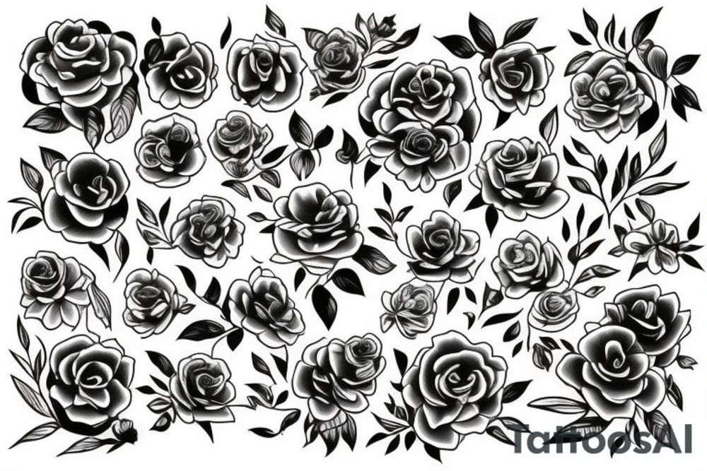 Bouquet of flowers. tattoo idea