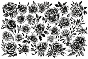 Bouquet of flowers. tattoo idea