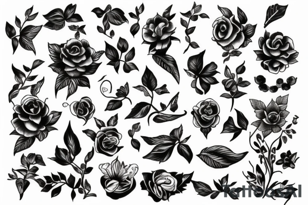 Blumenstrauß tattoo idea