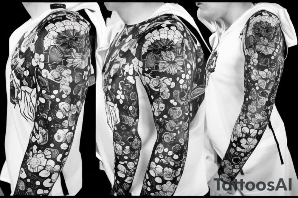 Spacesuit with flowers growing out of the suit instead of a head. tattoo idea