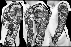 Spacesuit with flowers growing out of the suit instead of a head. tattoo idea