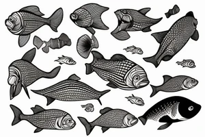 Gold fish tattoo idea