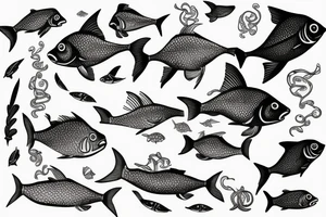 Gold fish tattoo idea
