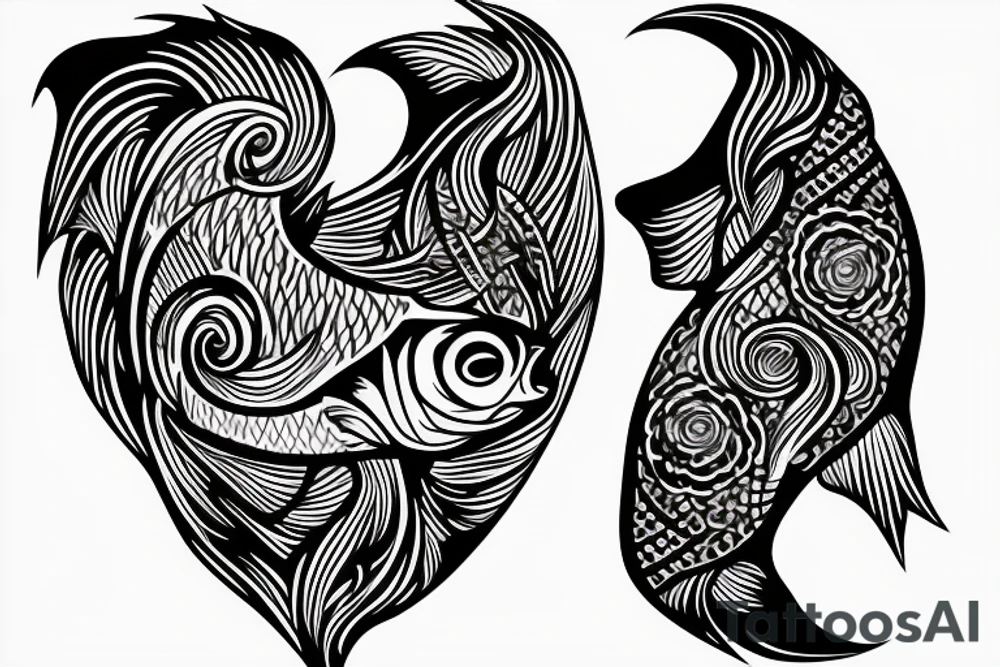 Gold fish tattoo idea