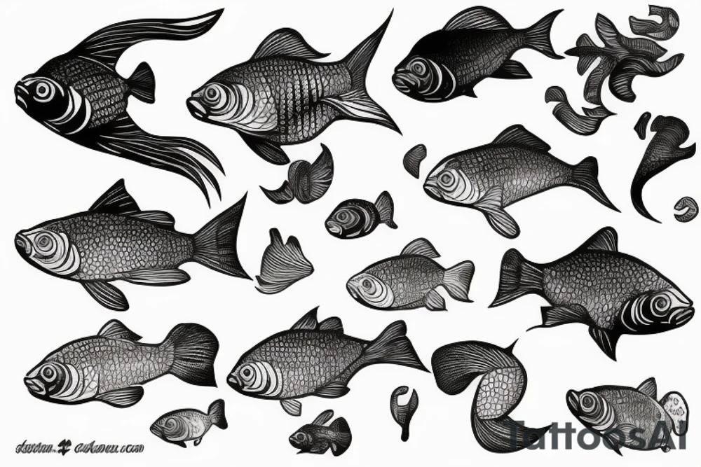 Gold fish tattoo idea