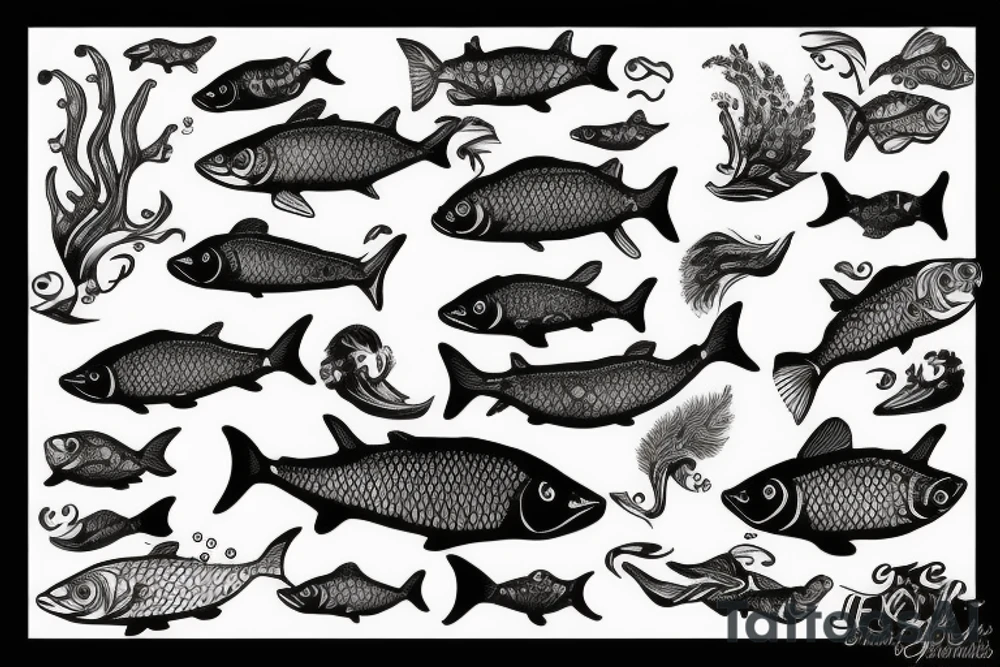 Gold fish tattoo idea