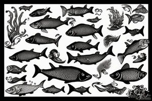 Gold fish tattoo idea