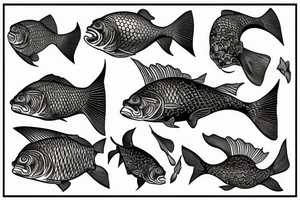 Gold fish tattoo idea