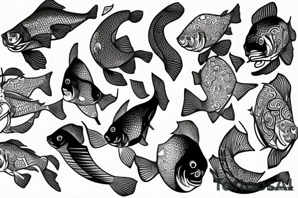 Gold fish tattoo idea