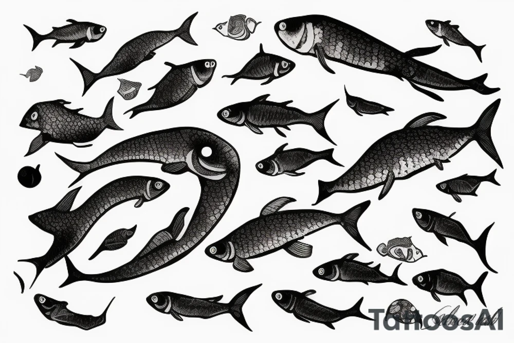 Gold fish tattoo idea