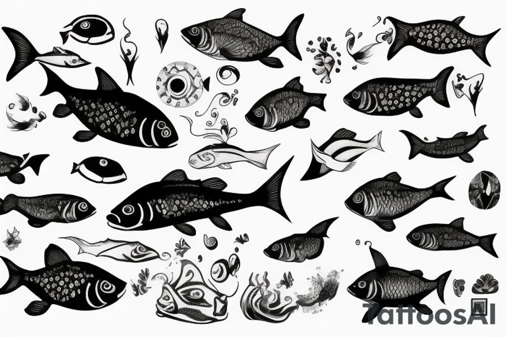 Gold fish tattoo idea