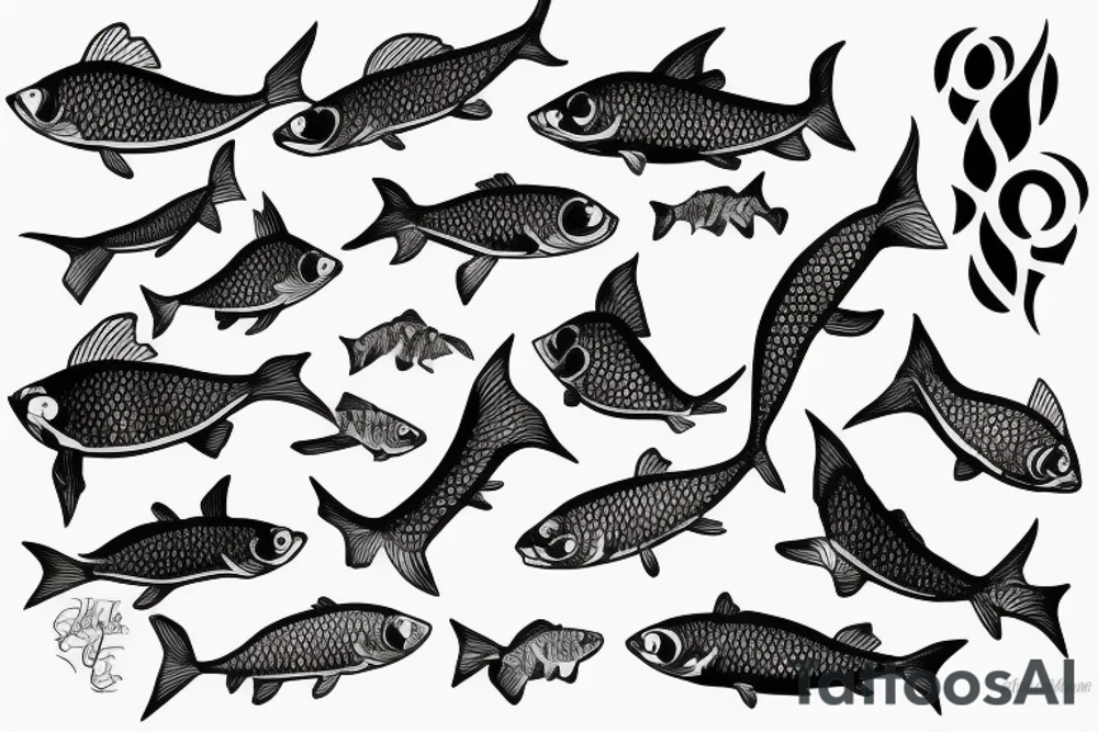 Gold fish tattoo idea