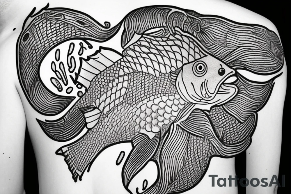 Gold fish tattoo idea