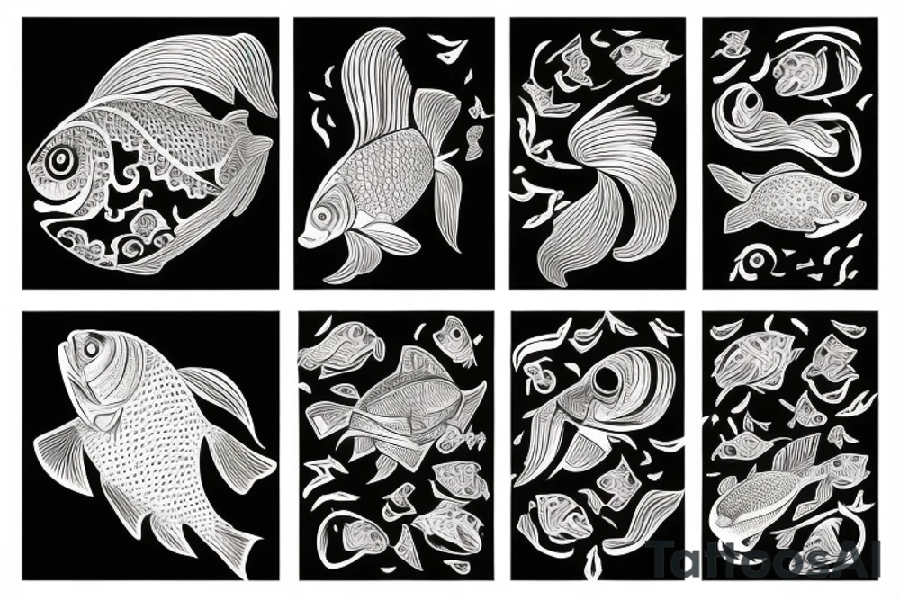 Gold fish tattoo idea