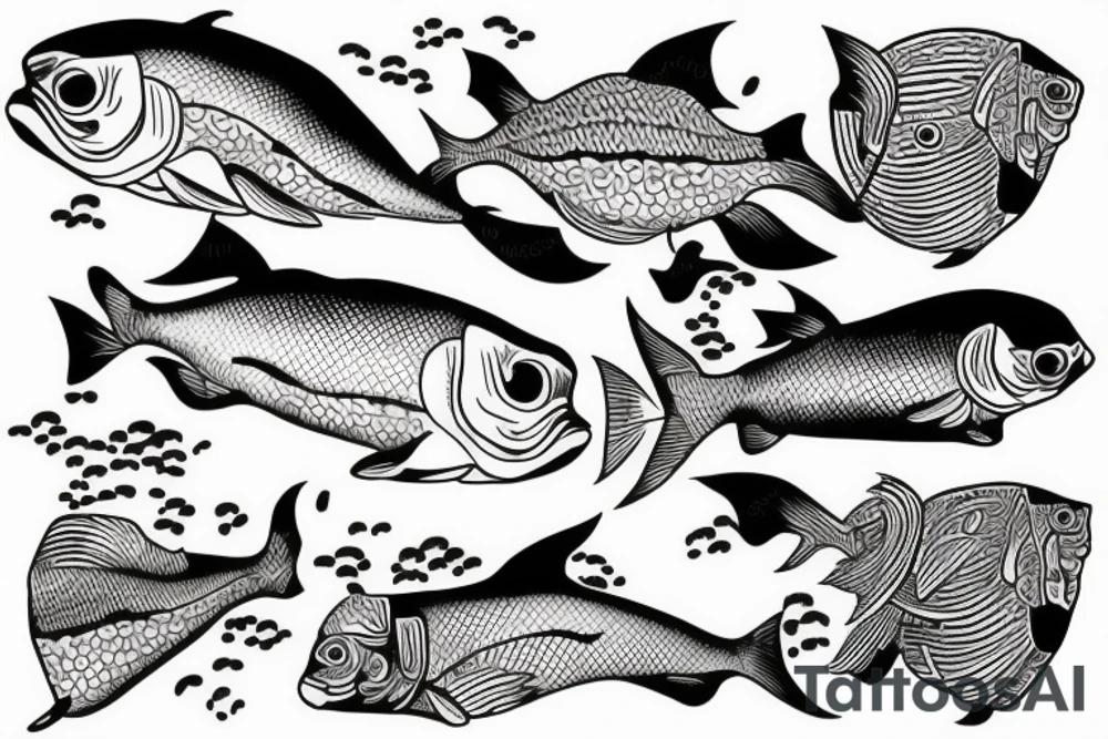 Gold fish tattoo idea