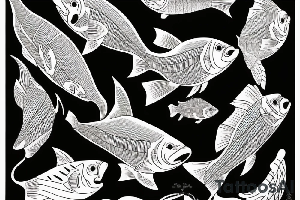 Gold fish tattoo idea