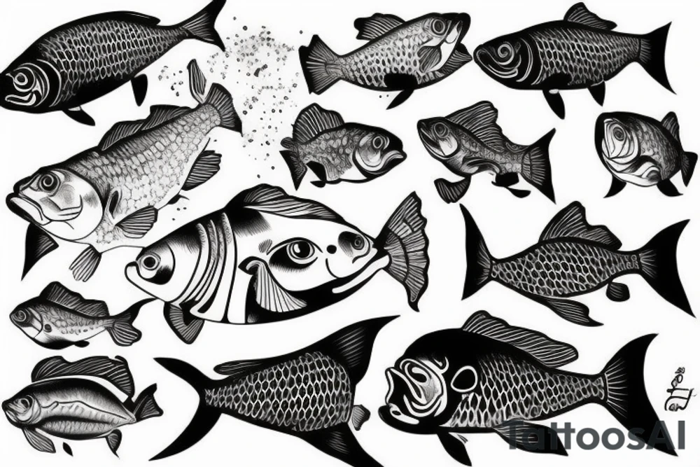Gold fish tattoo idea