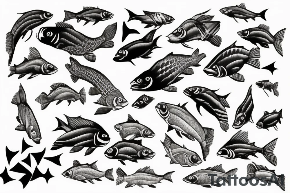 Gold fish tattoo idea