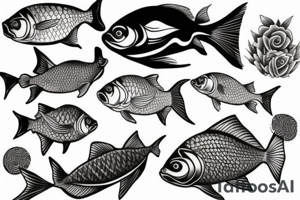 Gold fish tattoo idea