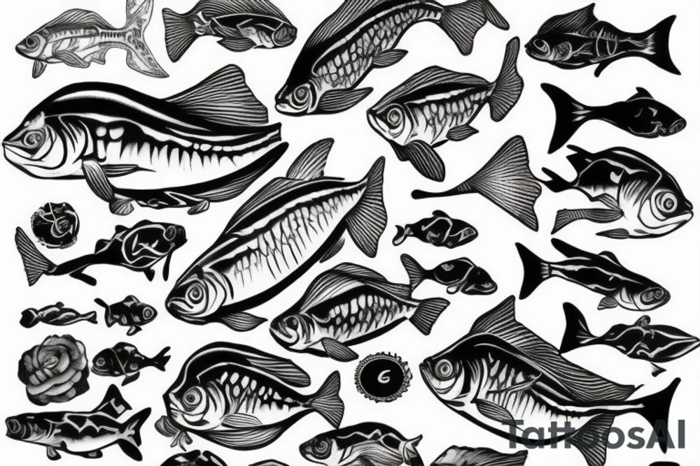 Gold fish tattoo idea