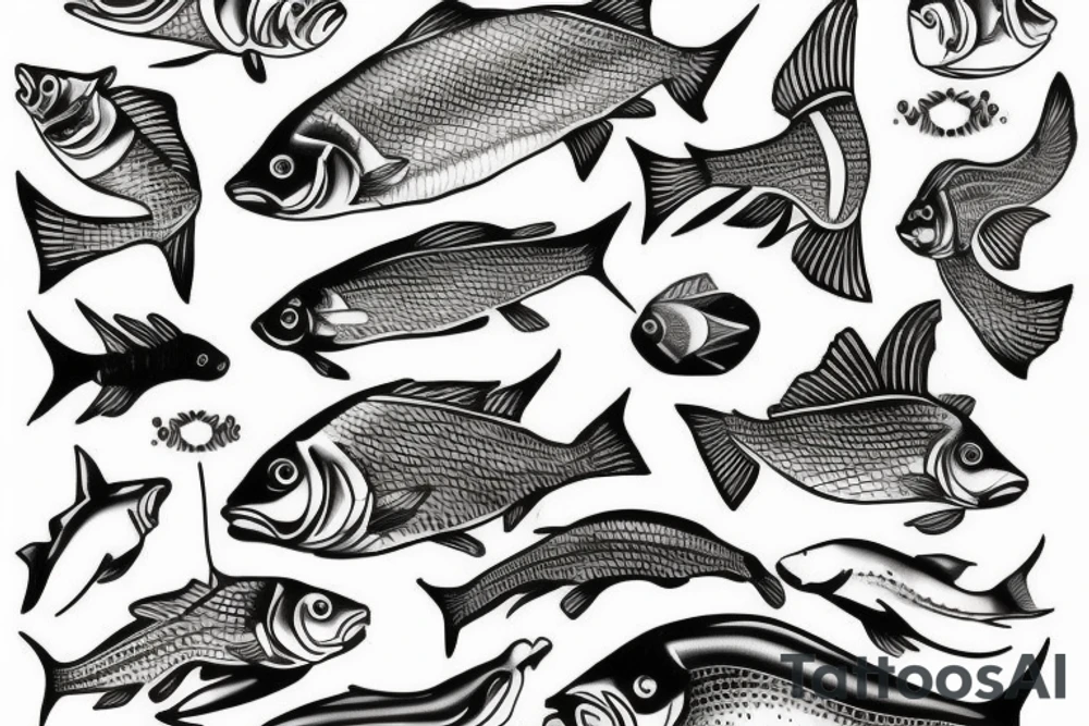 Gold fish tattoo idea