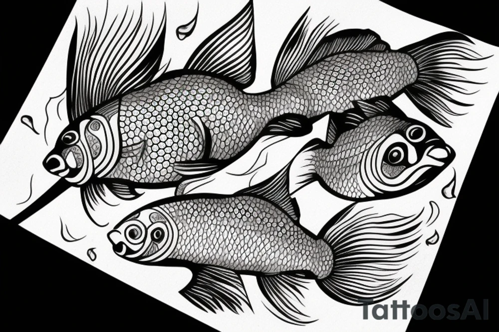 Gold fish tattoo idea